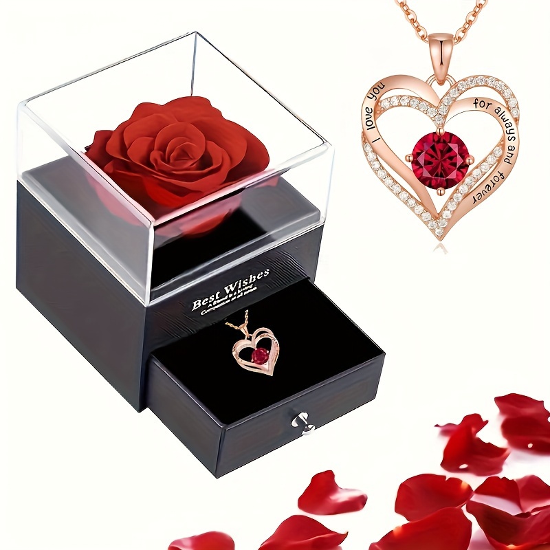 Luxury Gift Set - Luxury Red Zirconia Pendant Necklaces With