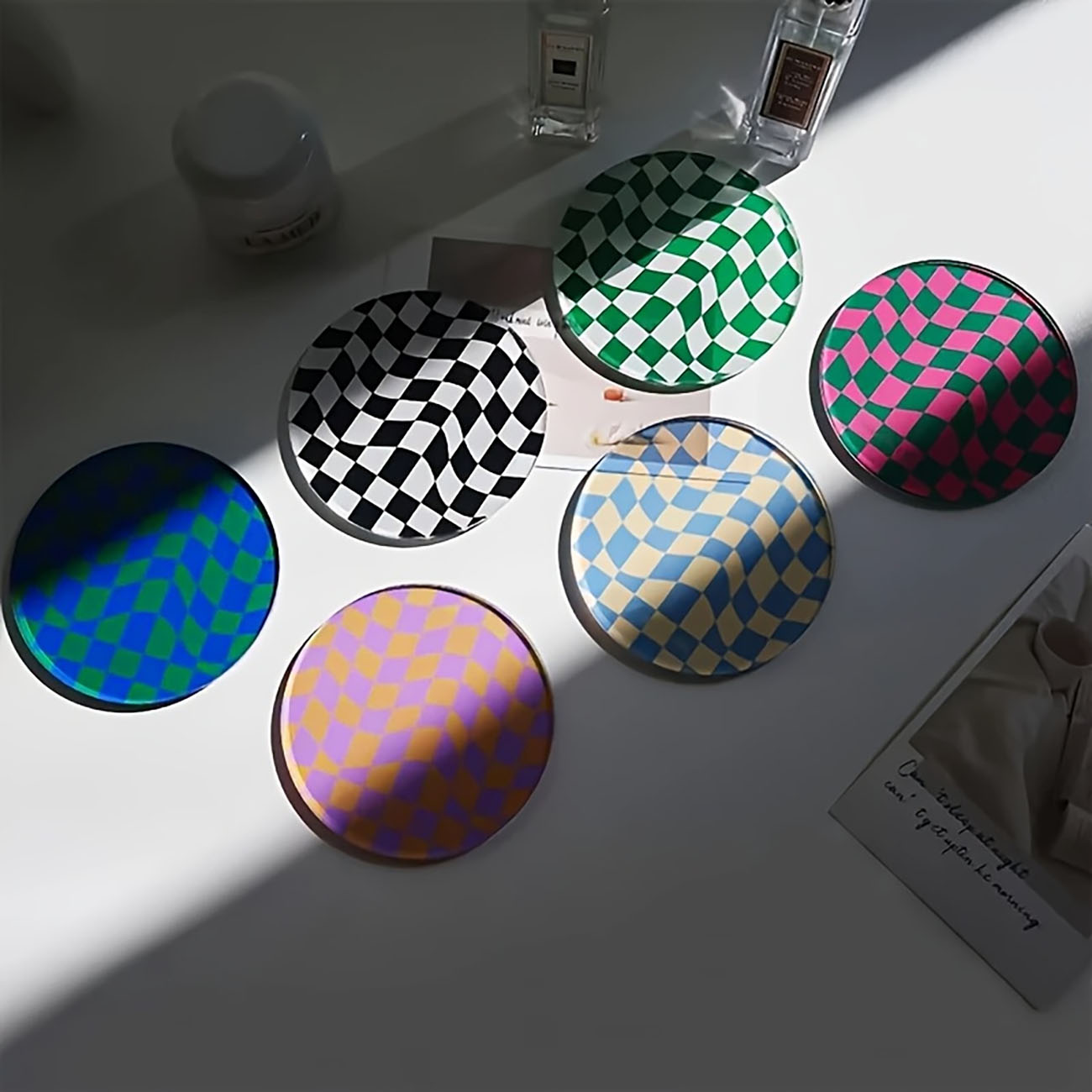 6 Pieces - Wooden Coasters, An - Marble Coaster Set 评论和价格
