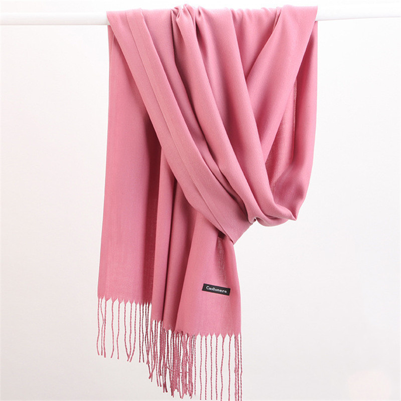Fashion Solid Color 2023 Women - Cashmere Scarf 评论和价格