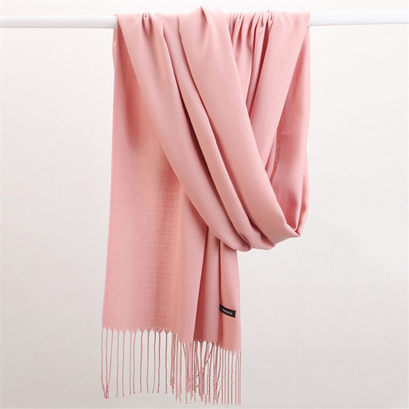 Fashion Solid Color 2023 Women - Cashmere Scarf 评论和价格