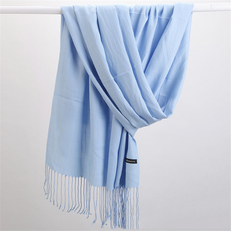 Fashion Solid Color 2023 Women - Cashmere Scarf 评论和价格