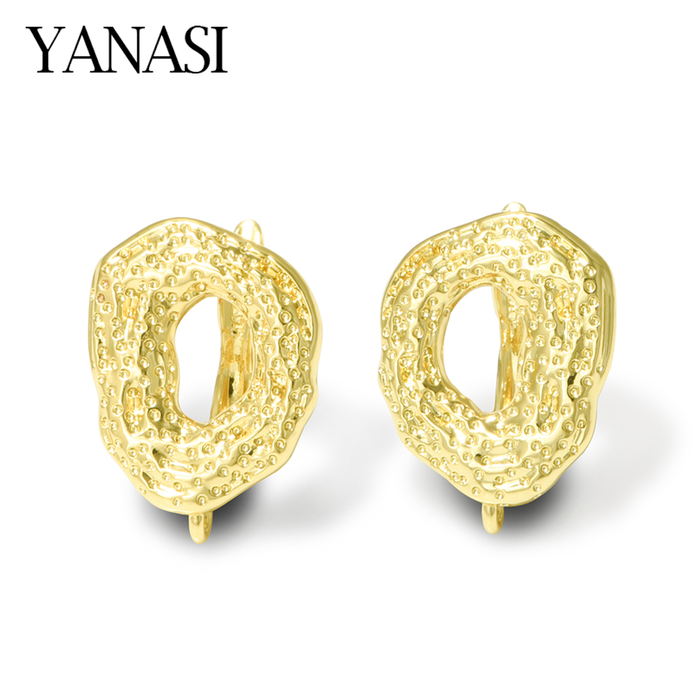 1 Pair Big Size18K Gold Plated - Gold Plated Jewelry 评论和价格