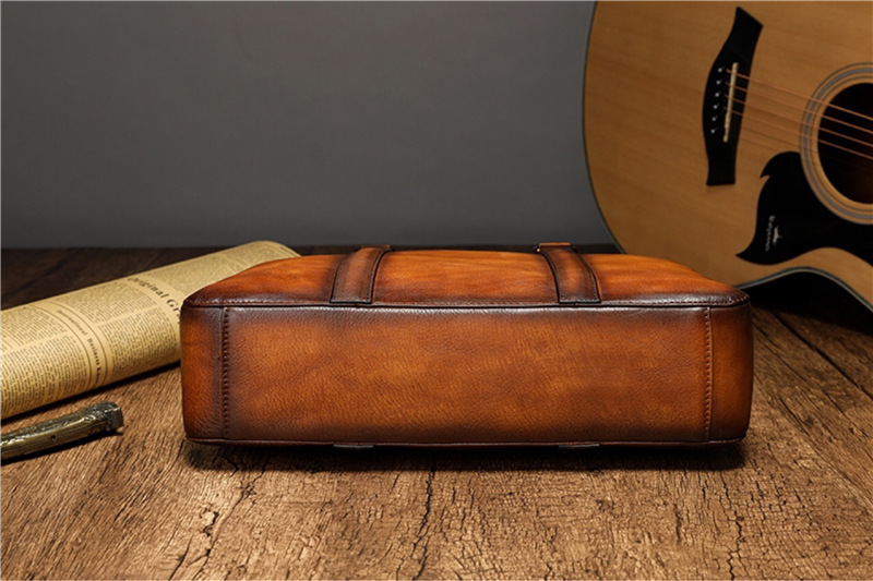 YETTIES Business Top Grain Lea - Leather Briefcase 评论和价格