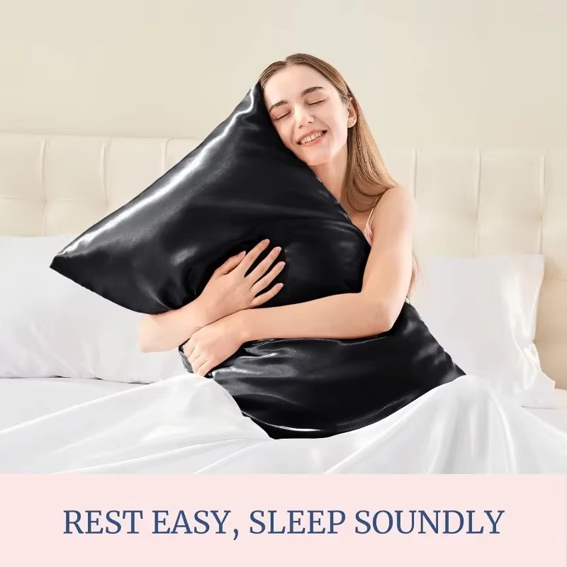 With Gift for Women Men 1/2pcs - Silk Pillowcase 评论和价格
