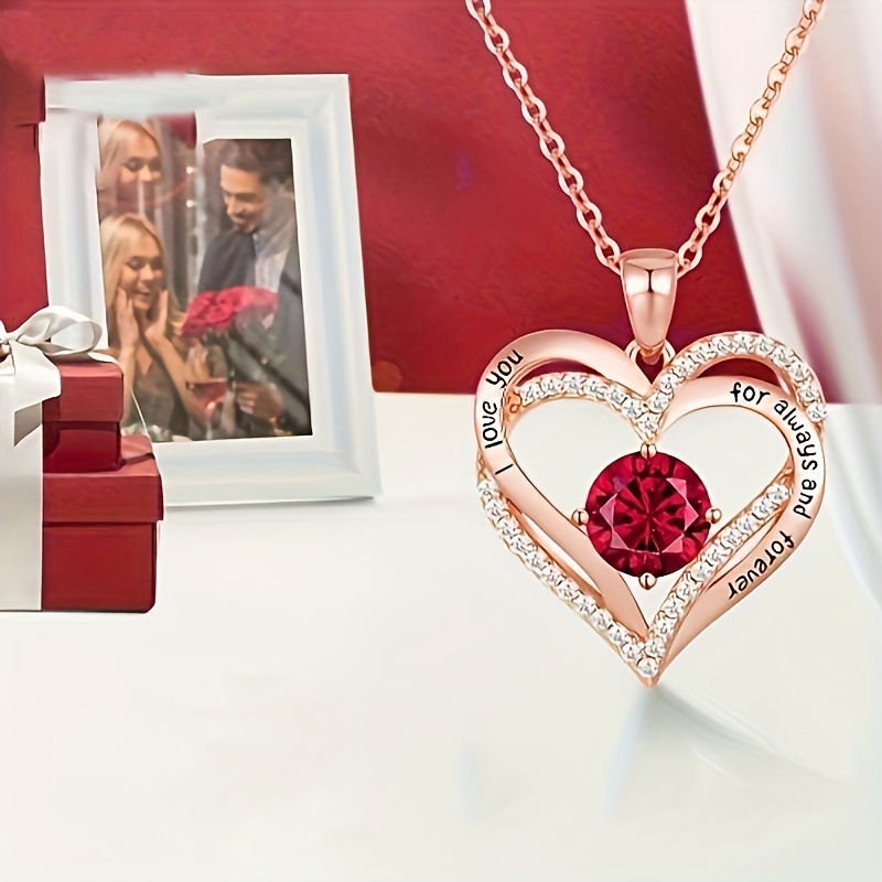 Luxury Red Zirconia Pendant Ne - Luxury Gift Set 评论和价格
