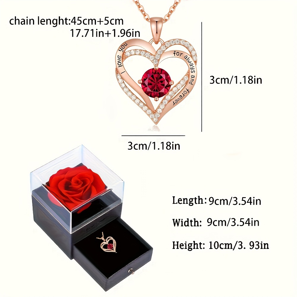 Luxury Red Zirconia Pendant Ne - Luxury Gift Set 评论和价格