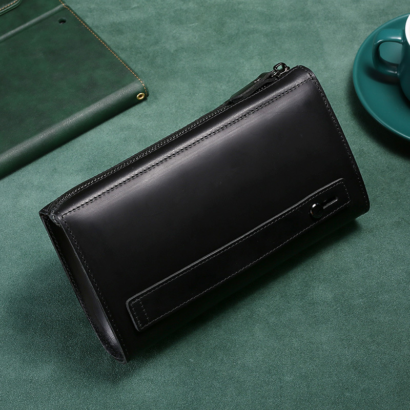 Men's Clutches Long Handbag Bu - Leather Wallet Men 评论和价格