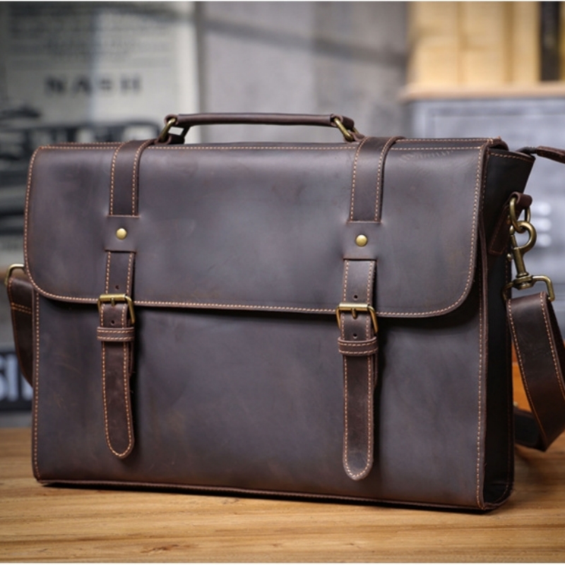 Luxury Original Men's Handbag  - Leather Briefcase 评论和价格
