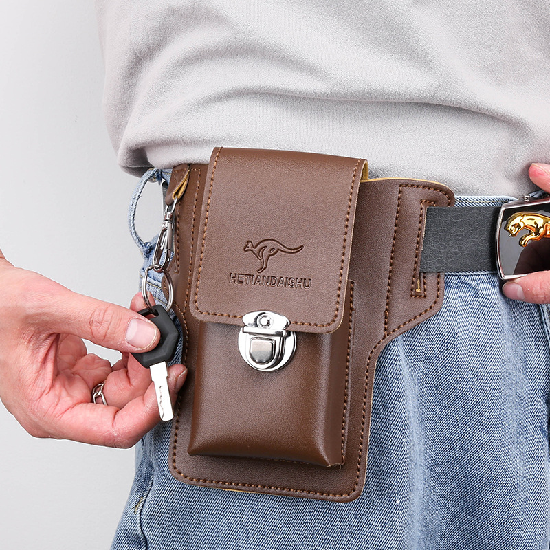 Men Belt Cellphone Loop Holste - Leather Wallet Men 评论和价格