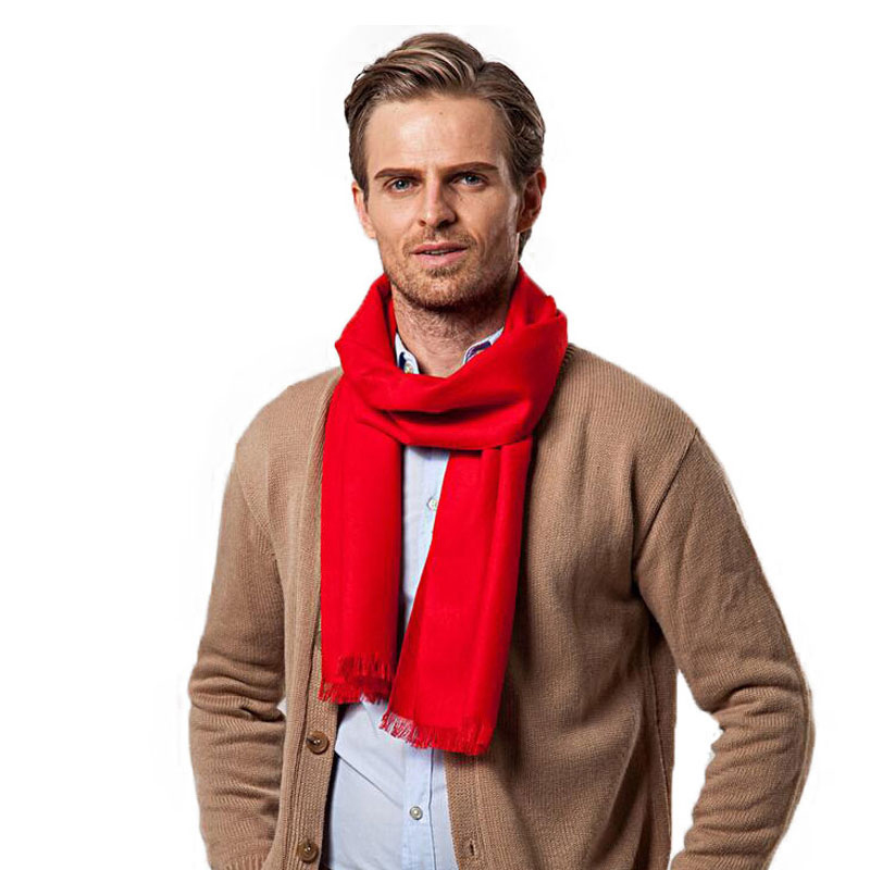 Fashion Winter Solid Color Men - Cashmere Scarf 评论和价格