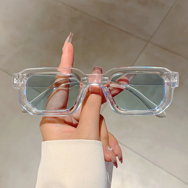 Vintage Rectangle Frame Sungla - Designer Sunglasses 评论和价格