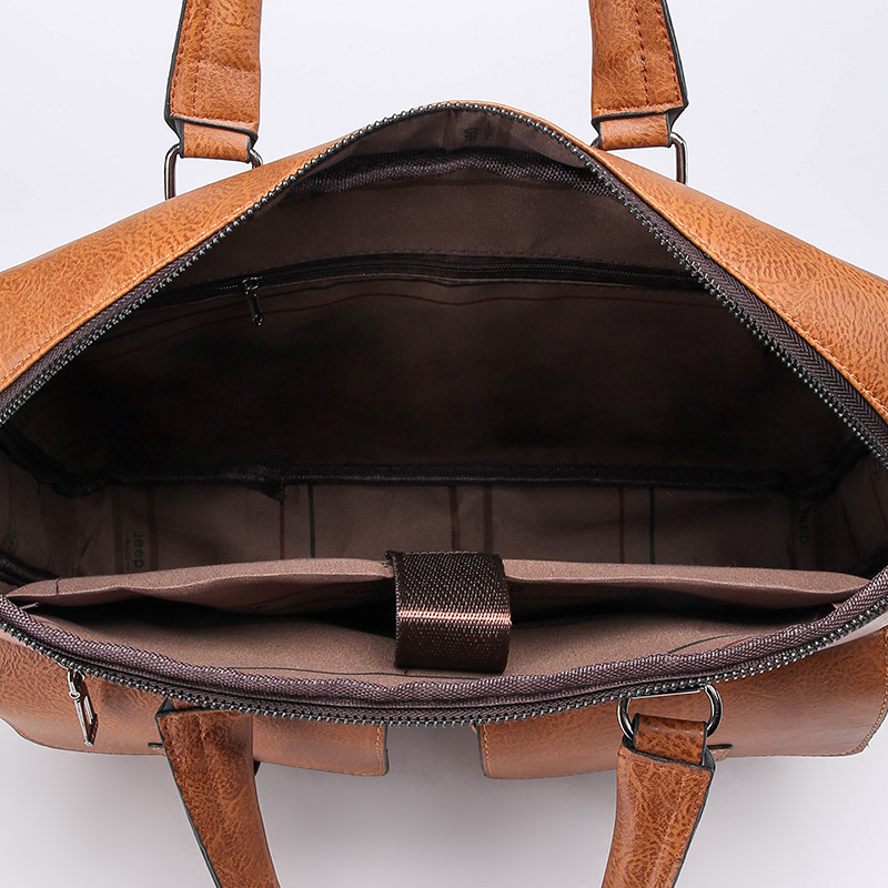 CFUN YA New Man Handbag 14 Inc - Leather Briefcase 评论和价格