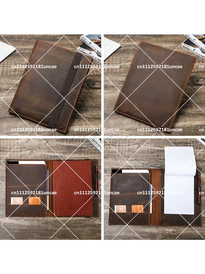B5 Retro Leather Document Fold - Leather Briefcase 评论和价格