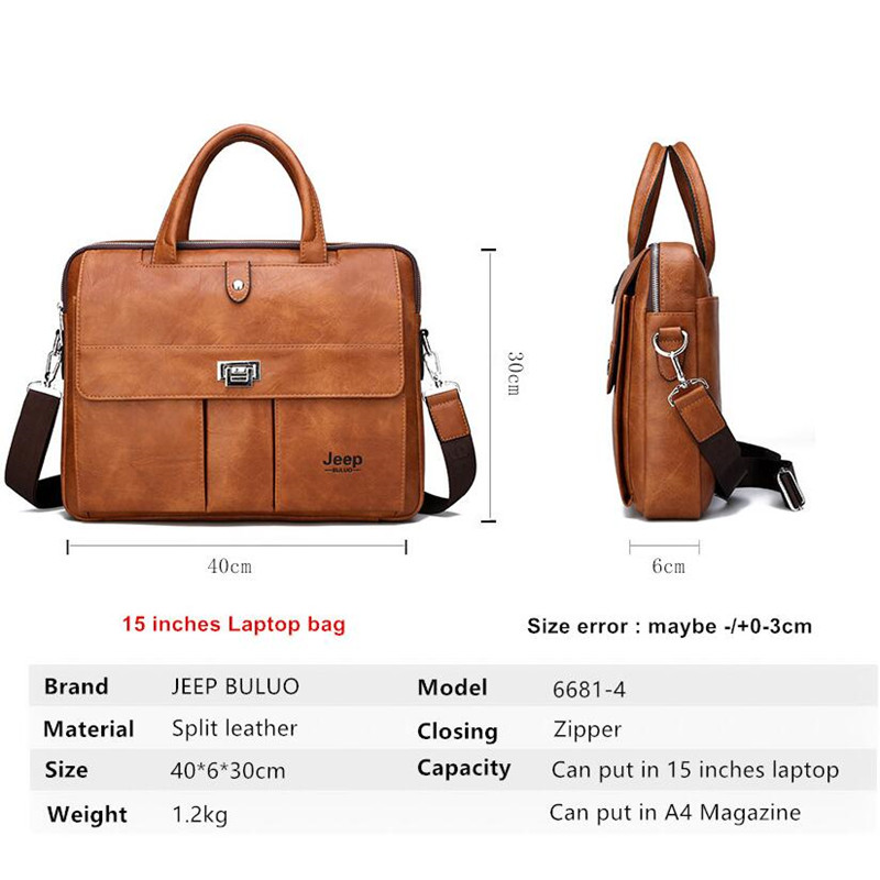 Jeep Buluo Men's Leather Brief - Leather Briefcase 评论和价格