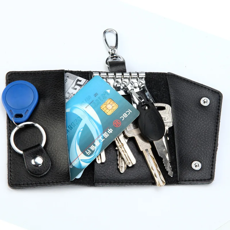 Genuine Leather Keychain Men K - Leather Wallet Men 评论和价格