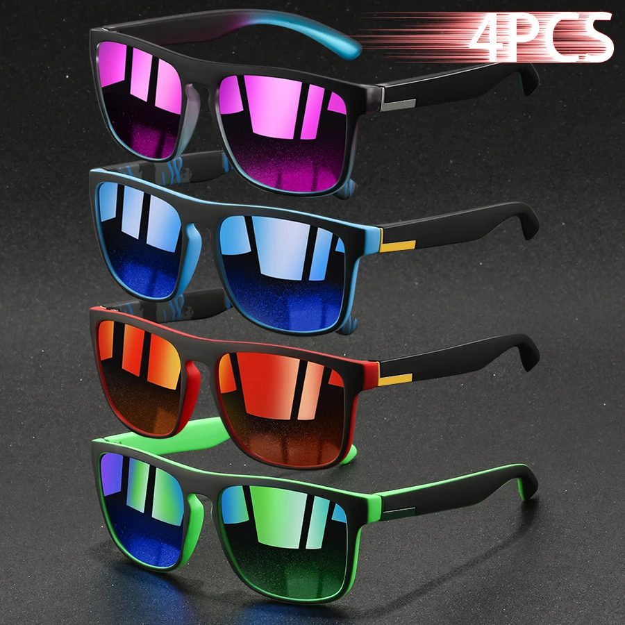 1/4PCS Fashion Vintage Square  - Sunglasses Uv400 评论和价格